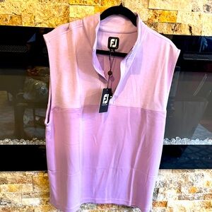 FootJoy Lavender heather Yoke 1/2 Zip  Sleeveless Golf vest men’s  Large. NWT